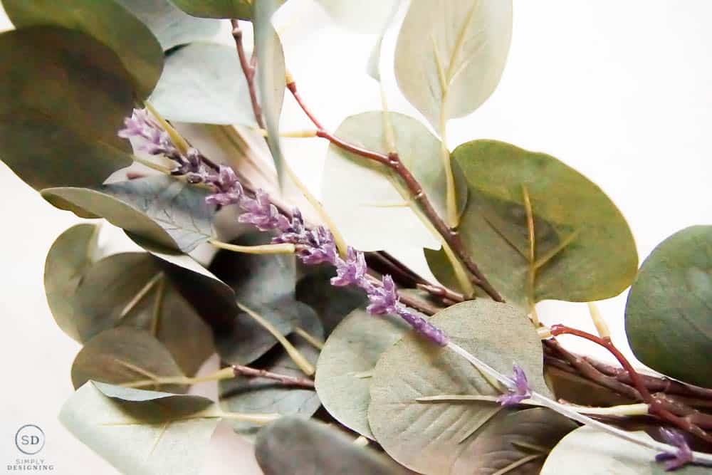 add lavender to hoop wreath