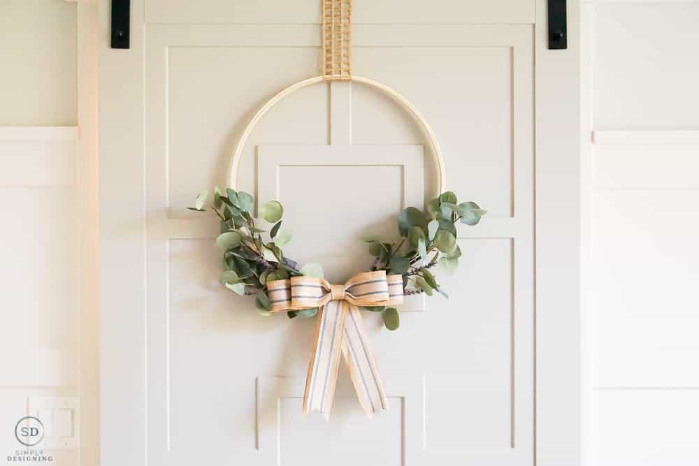 beautiful summer hoop wreath