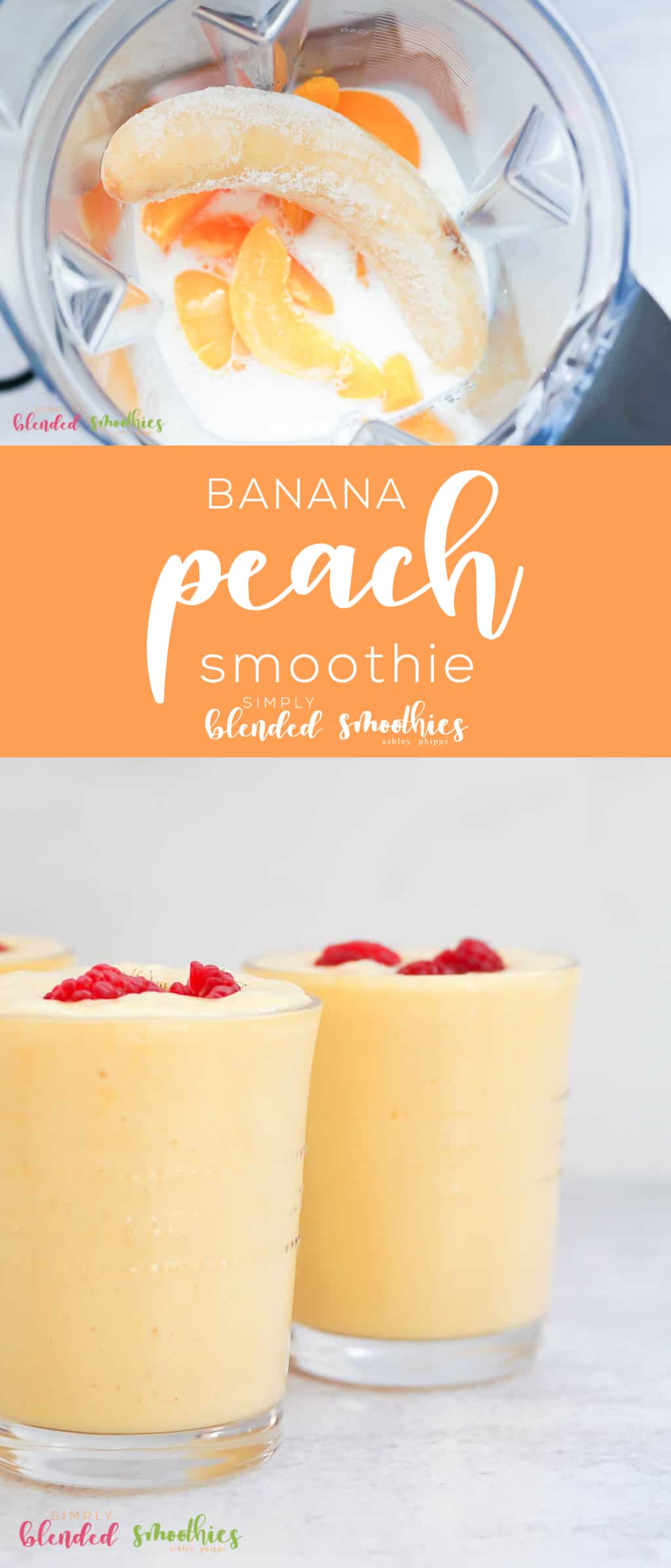 Banana Peach Smoothie 8 Banana Peach Smoothie made from canned fruit is still super delicious and so easy to make