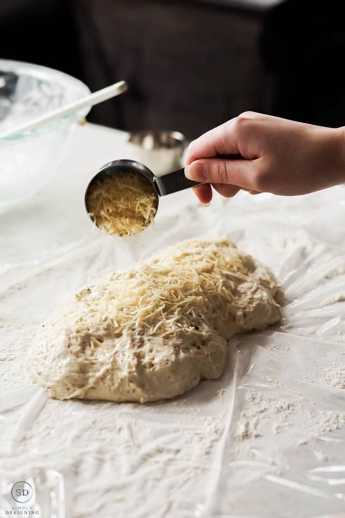 add cheese to bread dough