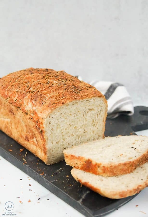 No-Knead Parmesan Rosemary Bread | Simply Designing With Ashley