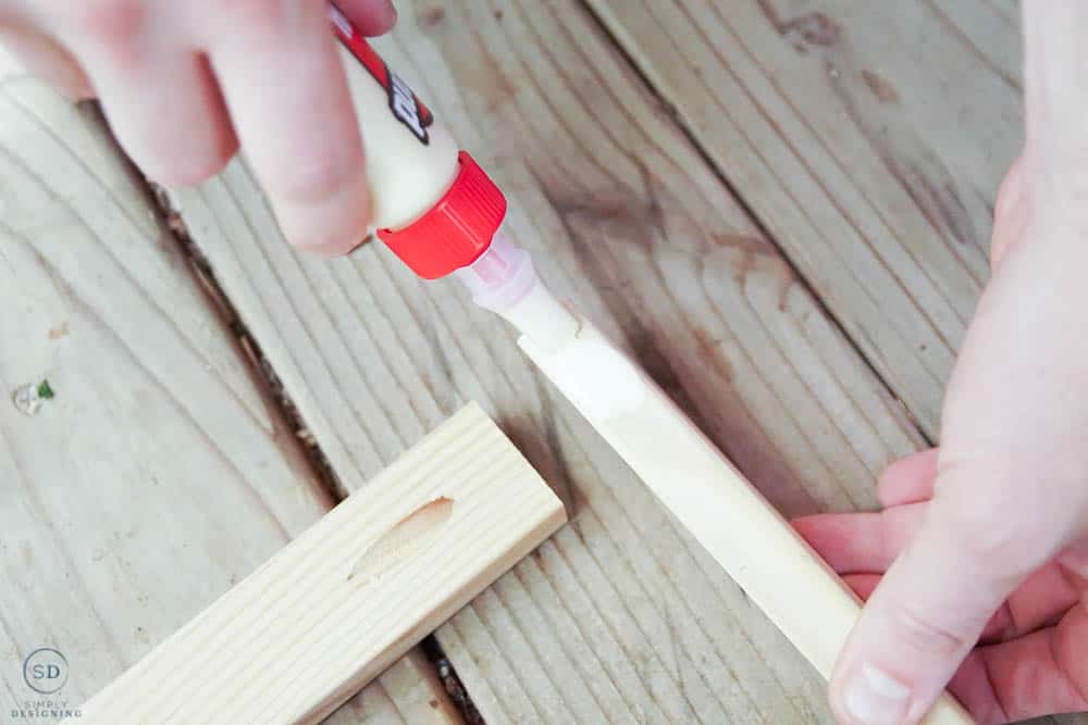 apply wood glue to wood