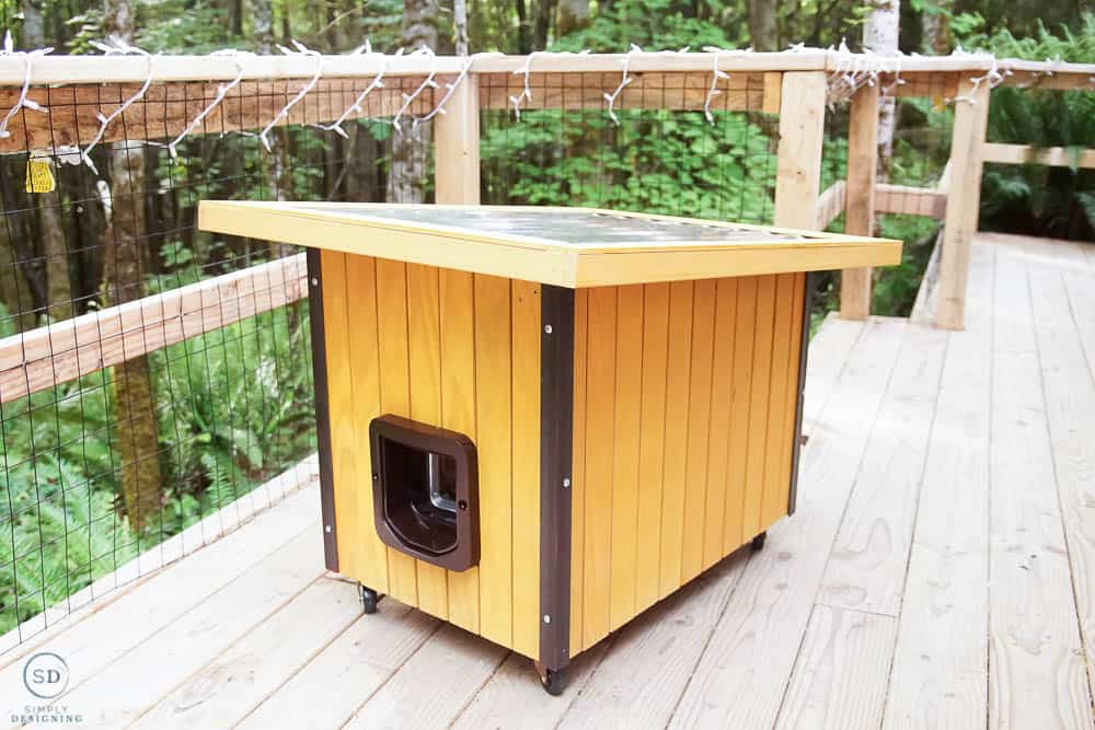 how to make a cat house - modern cat house finished