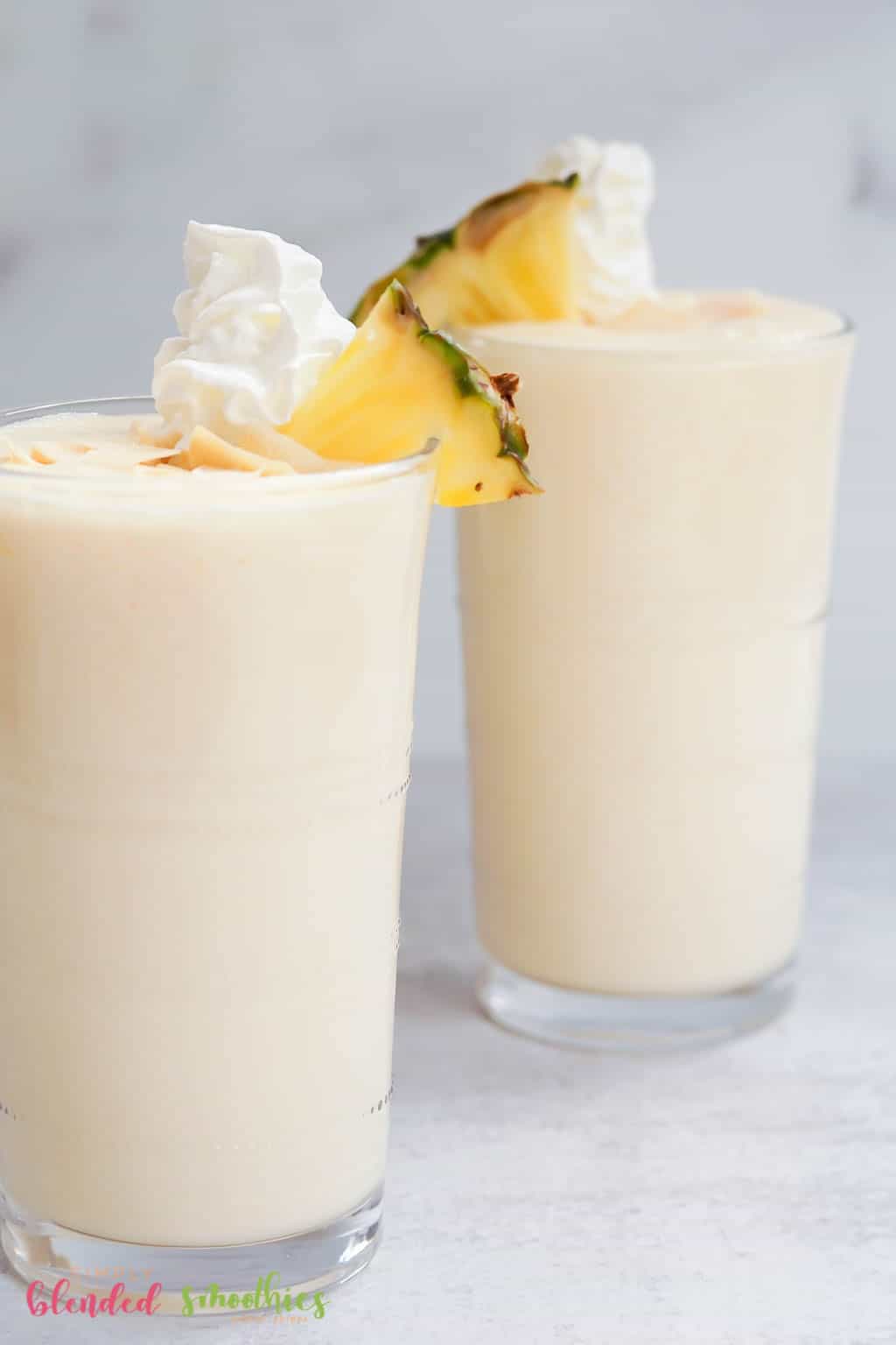 Peach Pineapple Smoothie 12 Pineapple Milkshake with fresh pineapple slices