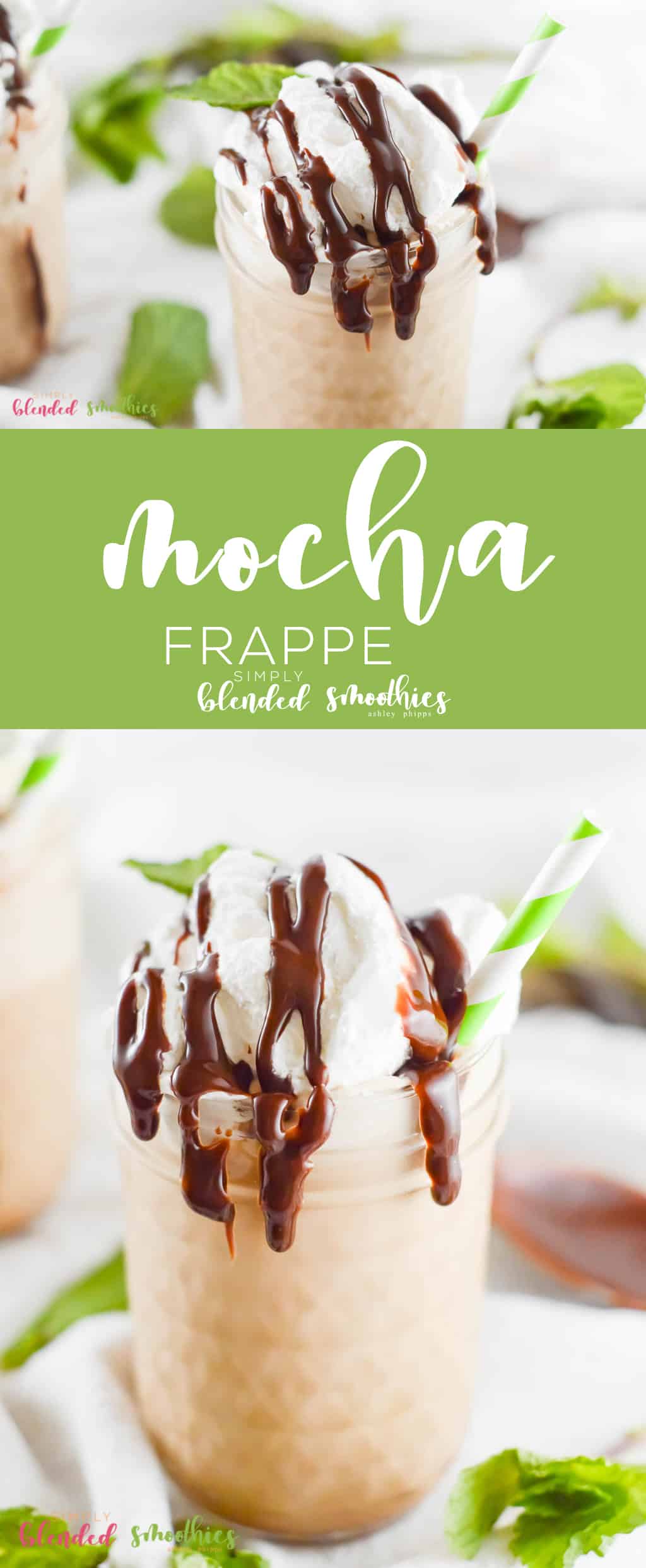 Mocha Frappe 1 This Mocha Frappe is every coffee lovers dream and beyond - Treat yourself and make this homemade chocolate coffee smoothie without all the fuss