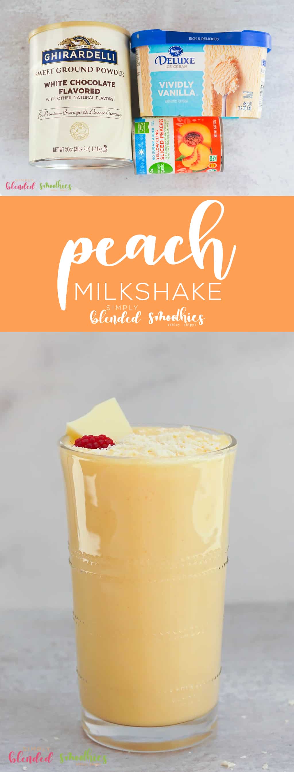 Peach Milkshake 9 This Peach Milkshake is a deliciously sweet treat that rivals a Chick-Fil-A peach milkshake because the secret ingredient makes this irresistibly delicious