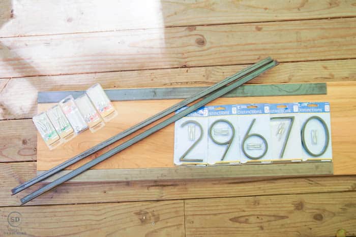 some supplies to make a house number sign