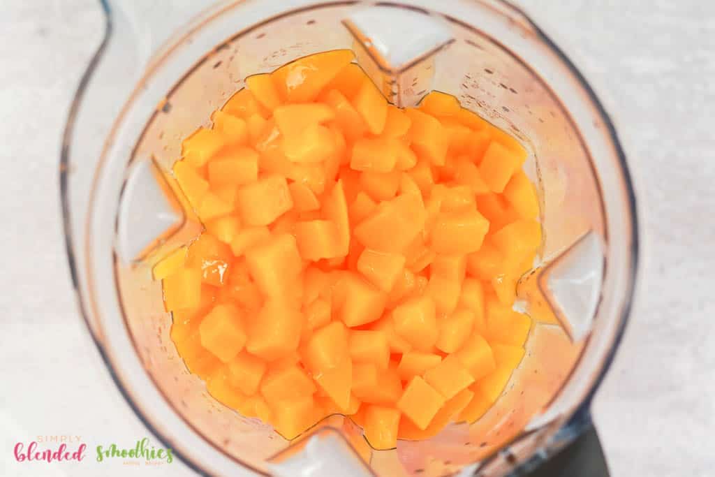 Mango Peach Milkshake 10 peaches and mangos in a blender