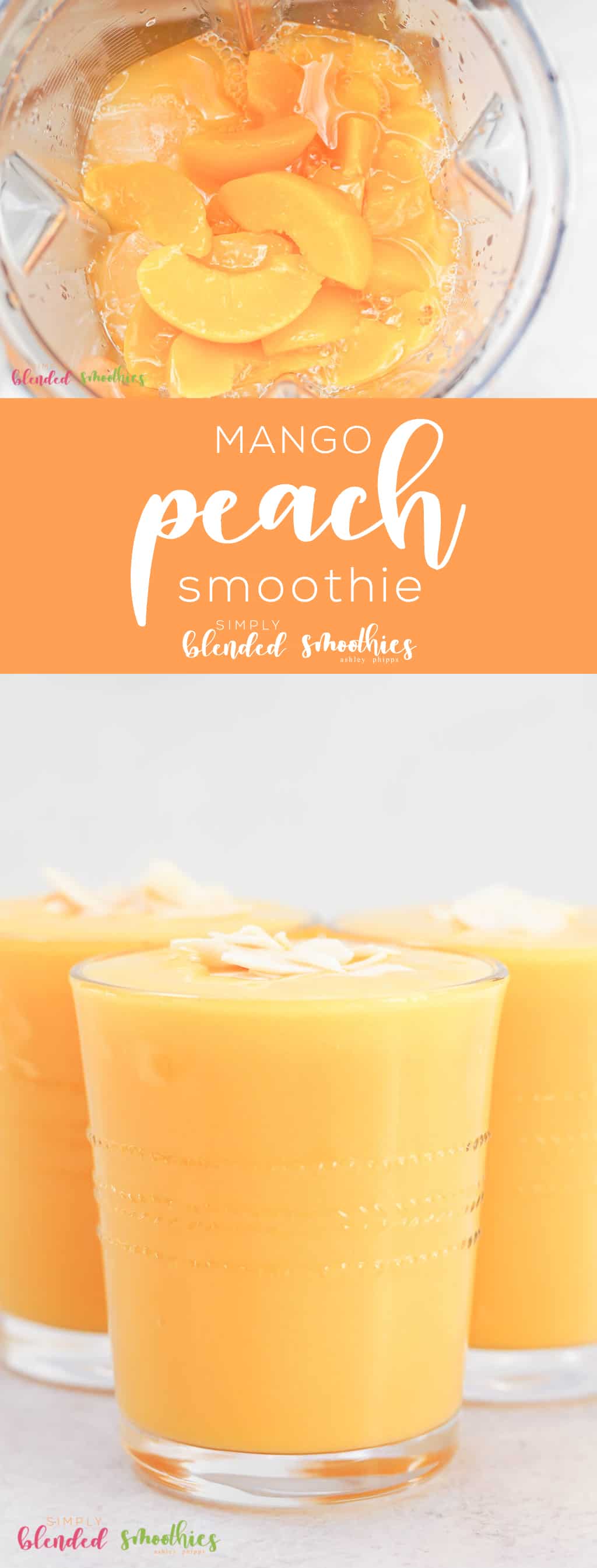 Mango Peach Smoothie 6 The tropical flavors in this Mango Peach Smoothie are such a refreshing healthy and delicious way to fuel your day