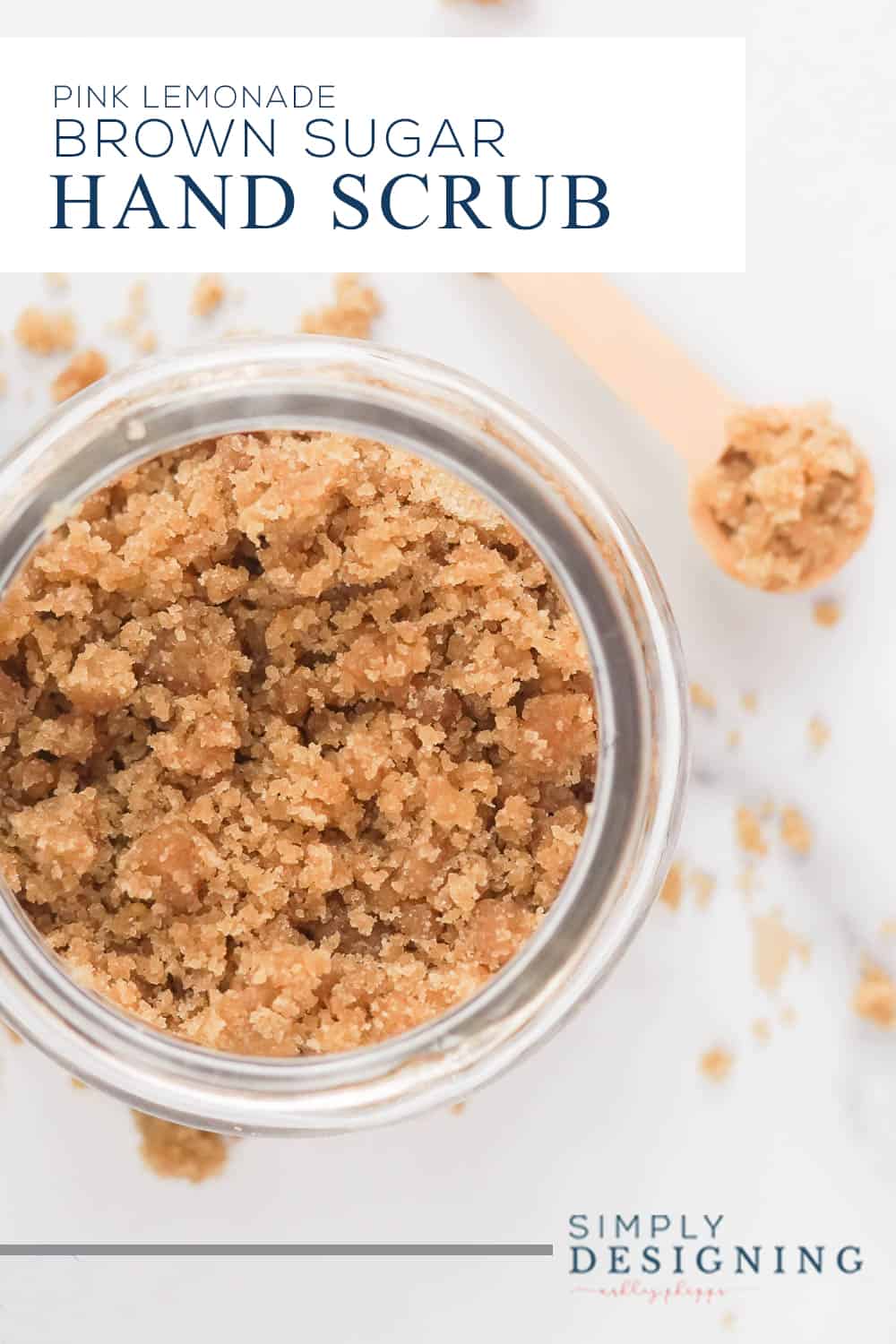 This Brown Sugar Hand Scrub recipe is the perfect way to exfoliate your hands with all-natural ingredients at a fraction of the cost of store-bought