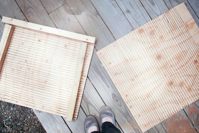 plywood with grooves on it for bat house