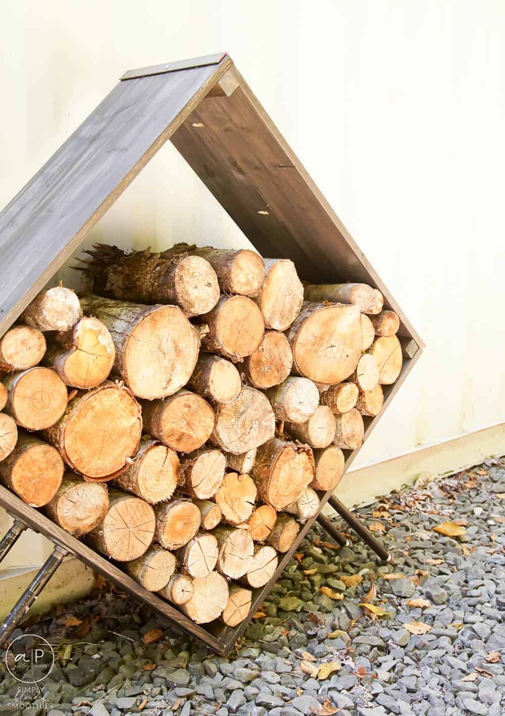 Modern discount log rack