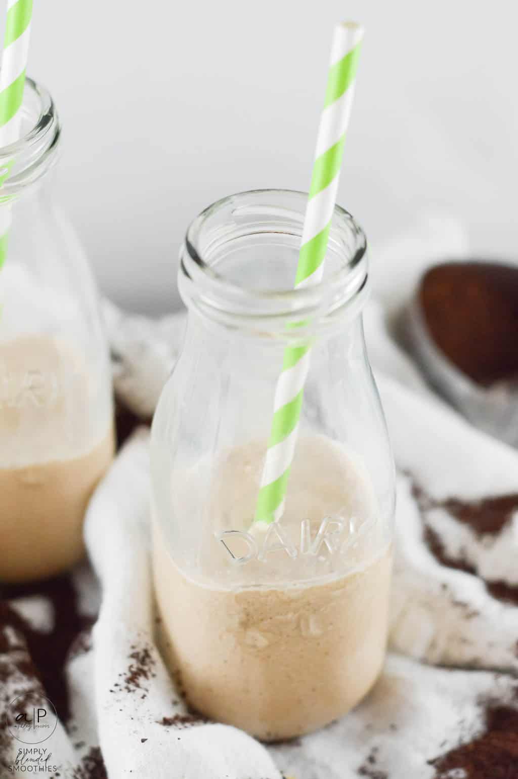 Coffee Smoothie 3 delicious smoothie made with coffee in glass