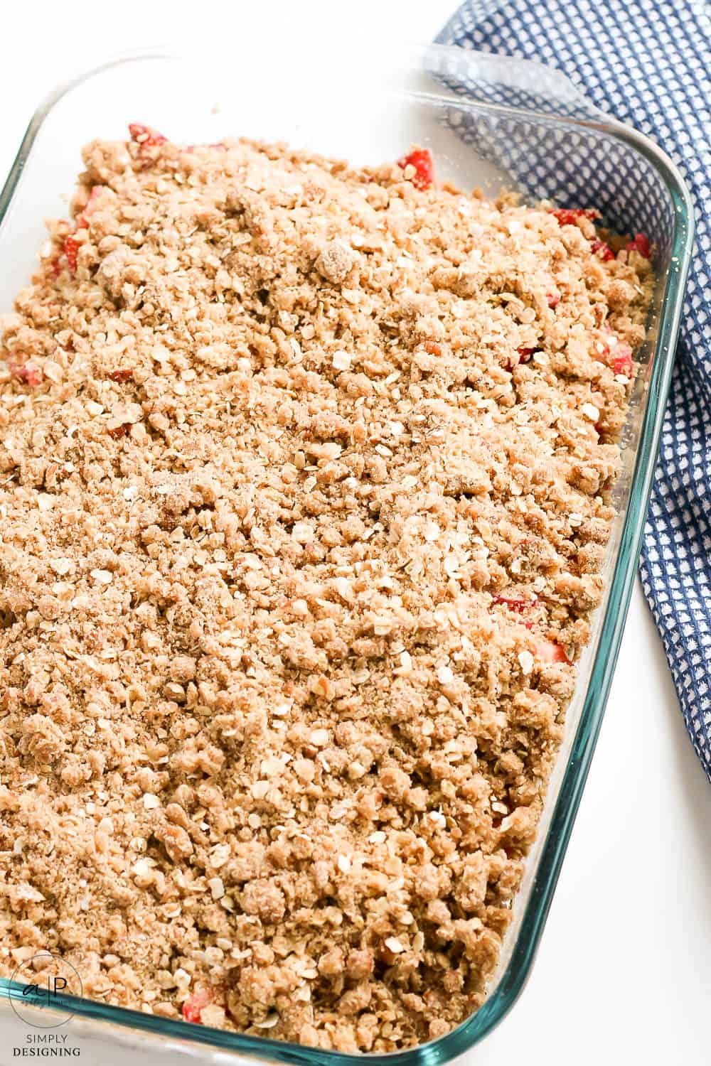 crisp ready to go into the oven