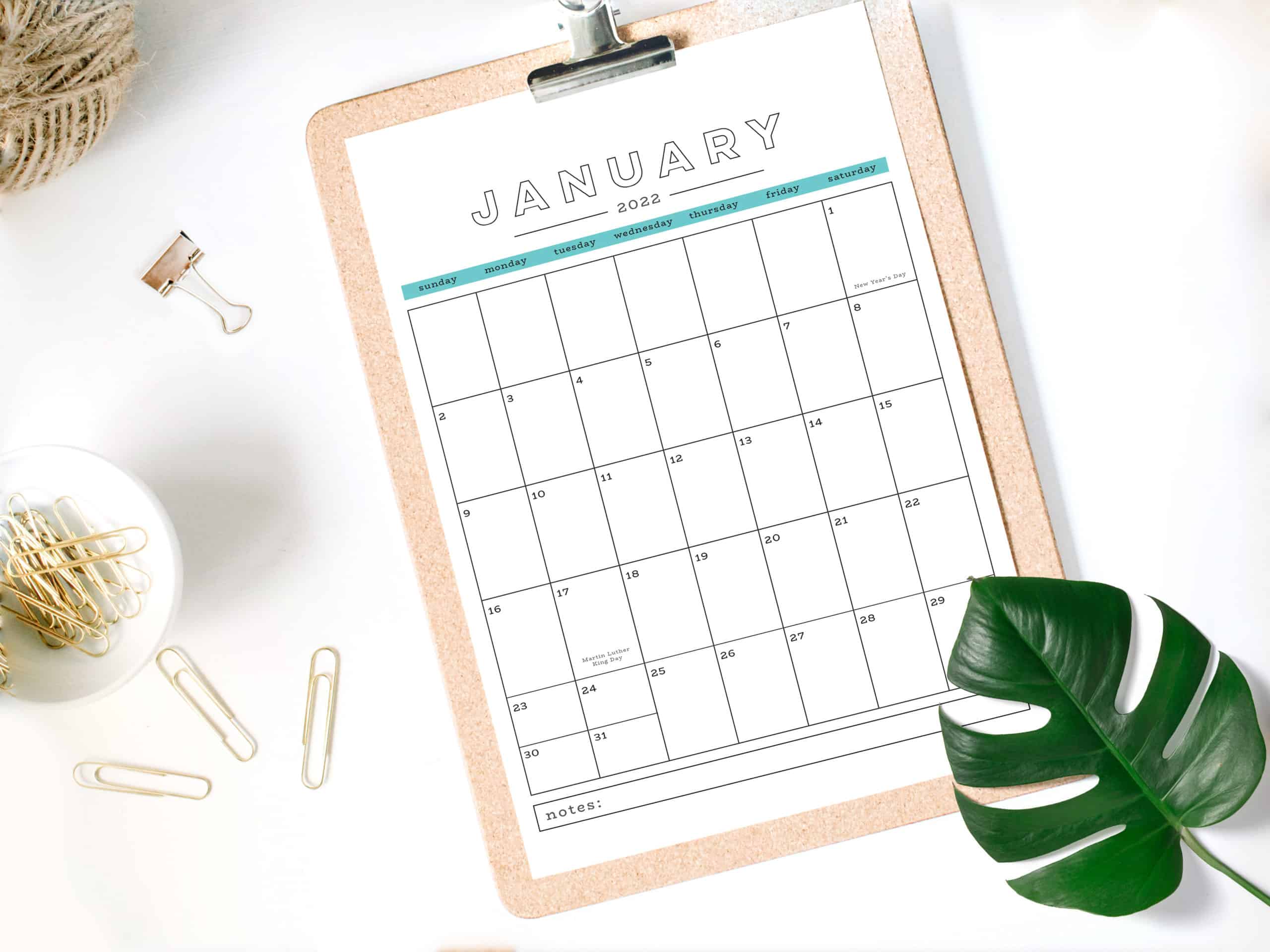 Free 2020 Printable Calendar scaled Free Printable Calendar 2022 8 Minimalist Living